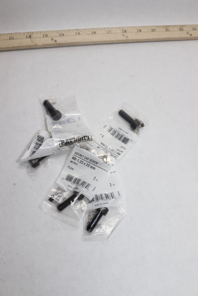 (5-Pk) Everbilt Internal Hex Metric Socket Cap Screw Plain Steel M8-1.25 x 25mm 