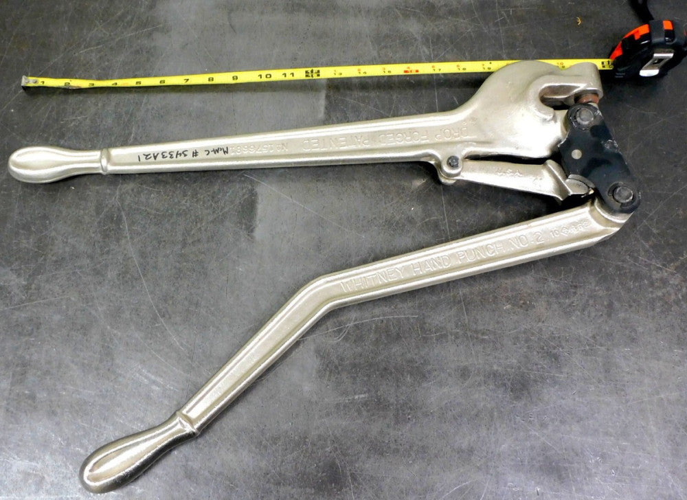 Whitney - No.2 Metal Operated Hand Punch Drop Forge Patented
