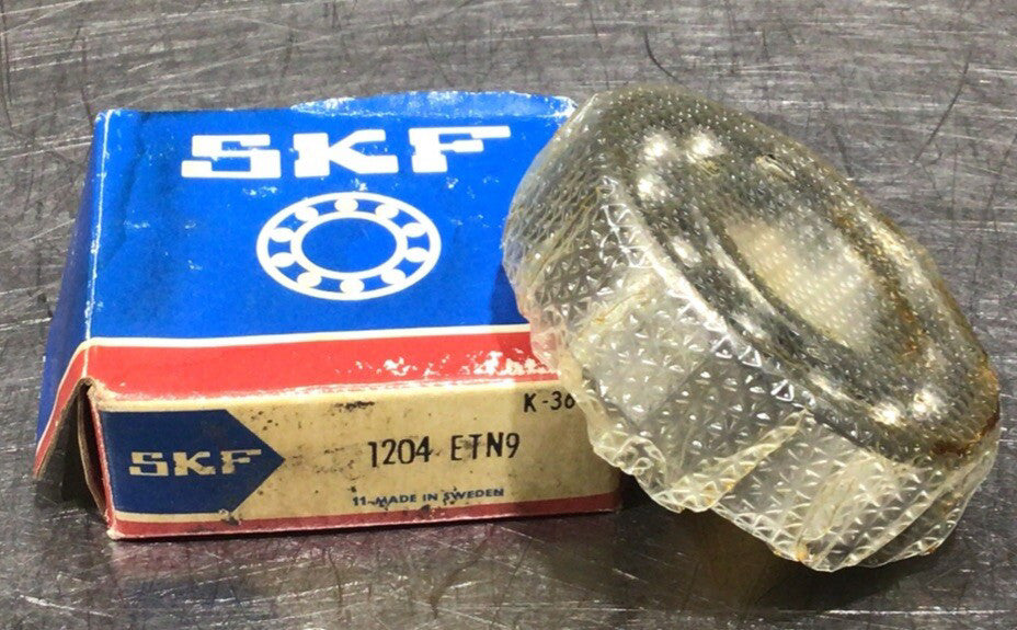 SKF 1204 ETN9 Cylindrical Bore Self Aligning Ball Bearing 1204ETN9 Nos Surplus