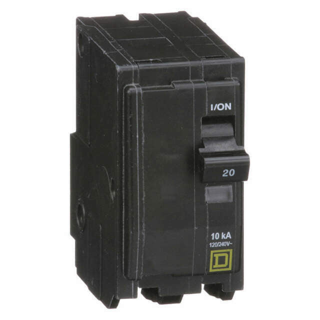 Square D QO220 2-Pole 20 Amp 120/240V Plug-In Circuit Breaker