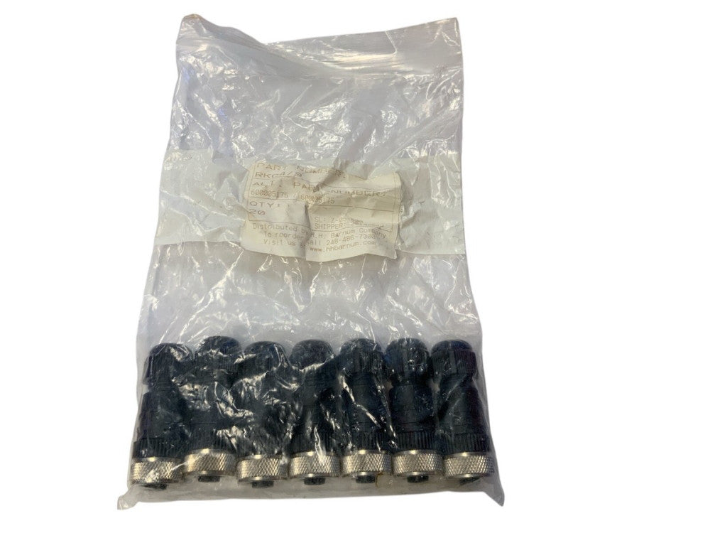 Lot of 7 Lumberg Automation RKC 4/9 Field Attachable Connector, Female M12 4-Pin