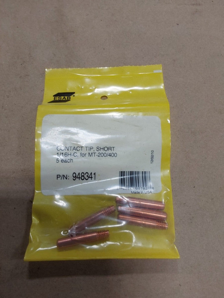 ESAB...CONTACT TIP, SHORT 1/16H-C MT-200/400 948341