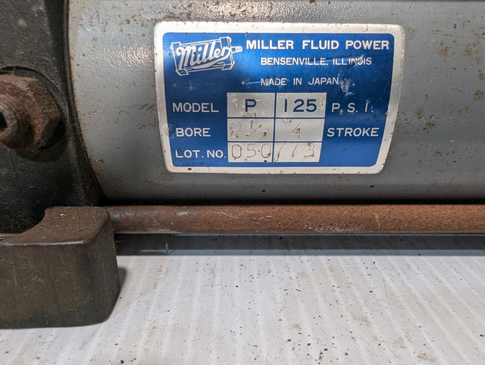 Miller Fluid Power P125 Pneumatic Cylinder, 2-1/2" Bore, 4" Stroke - Free Ship