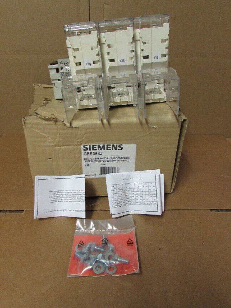 SIEMENS, CFS364J, 200A FUSEABLE SWITCH, 50/60HZ 600VAC, 3PH, NIB! MAKE OFFER!!