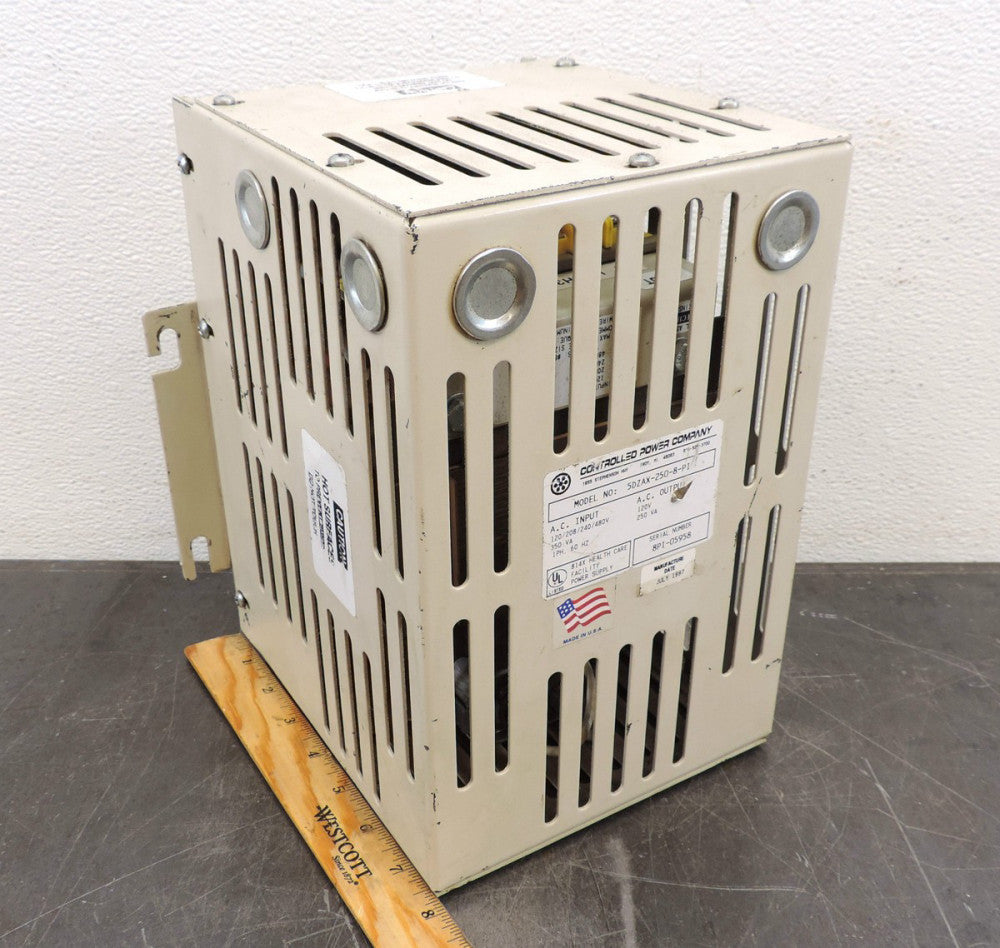 Controlled Power Company 5DZAX-250-8-PI Power Supply PSU 250 VA 120/208/240/480V