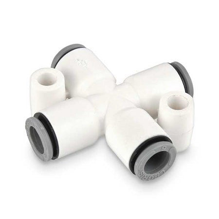 Parker 6307 06 00Wp2 Metric Plastic Push-To-Connect Fitting, Polymer, White