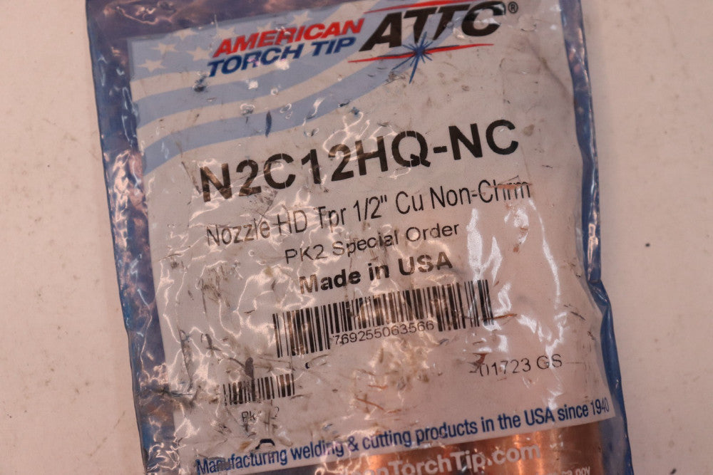 (2-Pk) ATTC Nozzle Copper Non-Chrm 1/2" N2C12HQ-NC