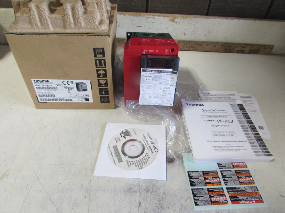 NEW! TOSHIBA VFNC3S-1007P , AC INVERTER , 1ph /100-120V/0.75kW-1HP , MAKE OFFER!
