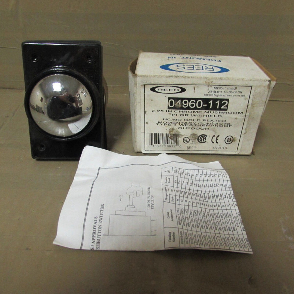 REES, 04960-112, 2.25" CHROME MUSHROOM PLGR W/ SHEILD, NIB! MAKE OFFER!