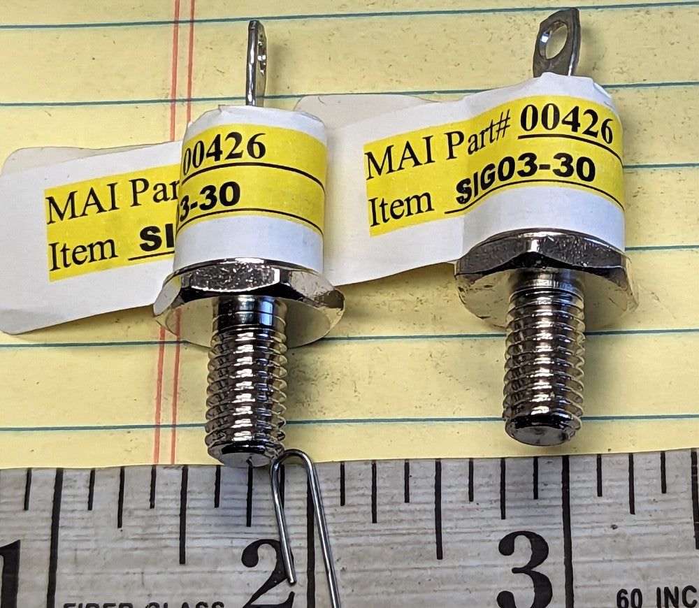 (2) 24 AMP 3300/4200V FUJI STUD MOUNT GENERAL USE POWER RECTIFIER DIODE [OF55]