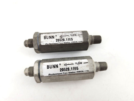 2pcs Bunn 20528.1195 Flow Control Assembly Strainer Valve TND .195GPM OT RT T3