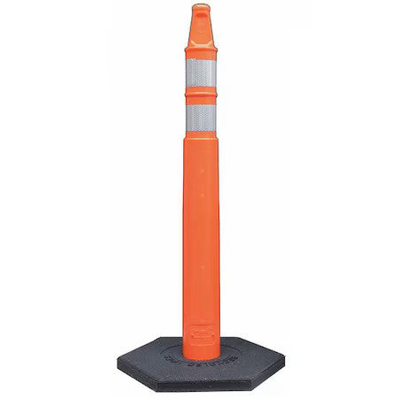 Zoro Select 03-710Rbc-B Delineator Post With Base, Hdpe, Meets Mutcd