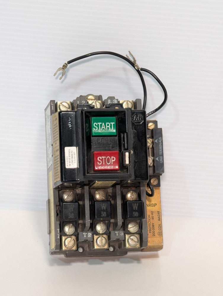 Allen Bradley 609U-A0H Manual Starter,  Series G, NEMA Size 0, 3 Ph, MA249 Coil