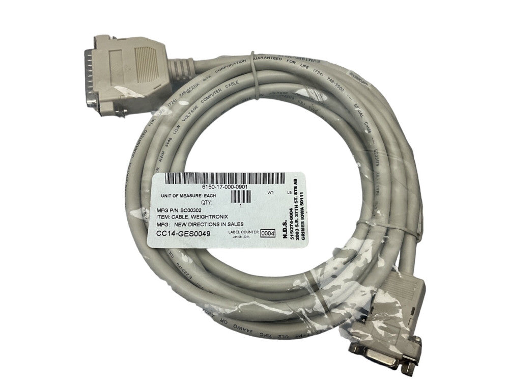 BC00302 CABLE, WEIGHTRONIX, E223179 TYPE CL2