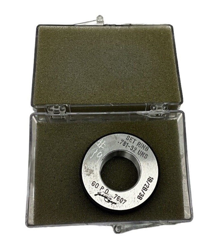 JOHNSON GAGE .781-32 UNS SET RING .7607