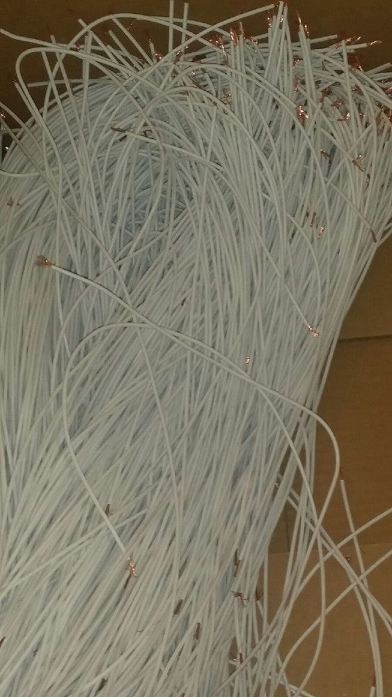 10 AWG WHITE MTW/THWN/THHN 600V Multi-Stranded Wire  1000 22" PIECES