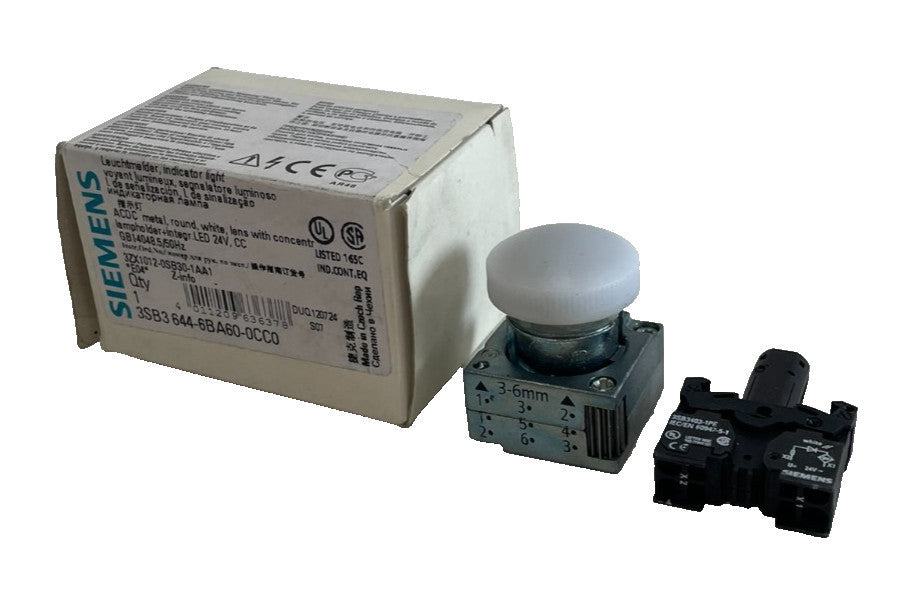NEW SIEMENS 3SB3644-6BA60-0CC0 INDICATOR LIGHT  3SB3403-1PE 3SB36446BA600CC0