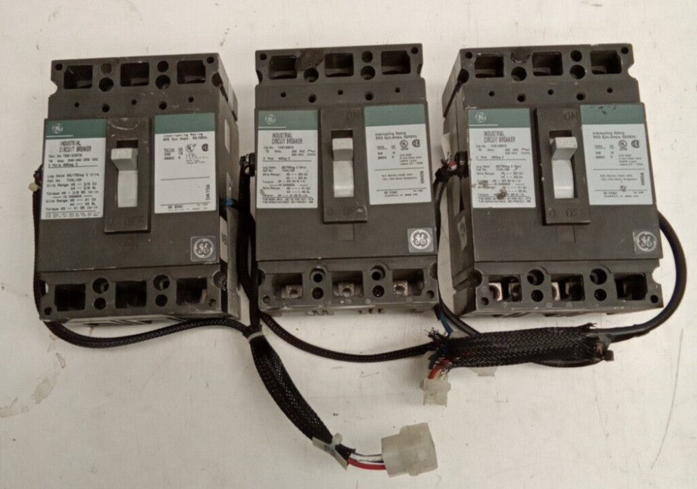 GE TEB132070 Circuit Breaker 70 Amp 3 Pole 240VAC/250VDC (Lot Of 3)
