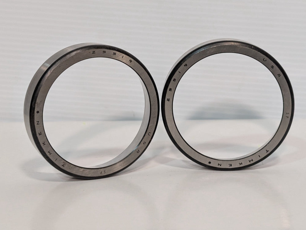 Lot of 2: Timken 25519 Single Cup Outer Ring Tapered Roller Bearings, Made in US