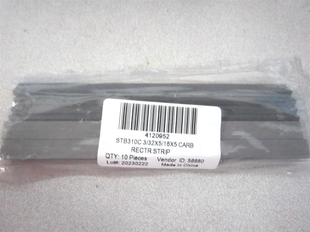 (STB310C) 5/16" x 3/32" x 5" OAL Rectangular Carbide Blanks - Lot of 10 
