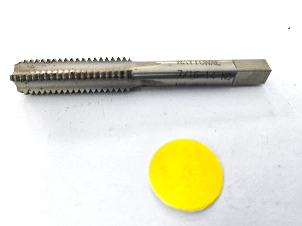 NATIONAL CUTTING TAP WITH TAPERED CHAMFER  #7/16-14 NC HS GH3
