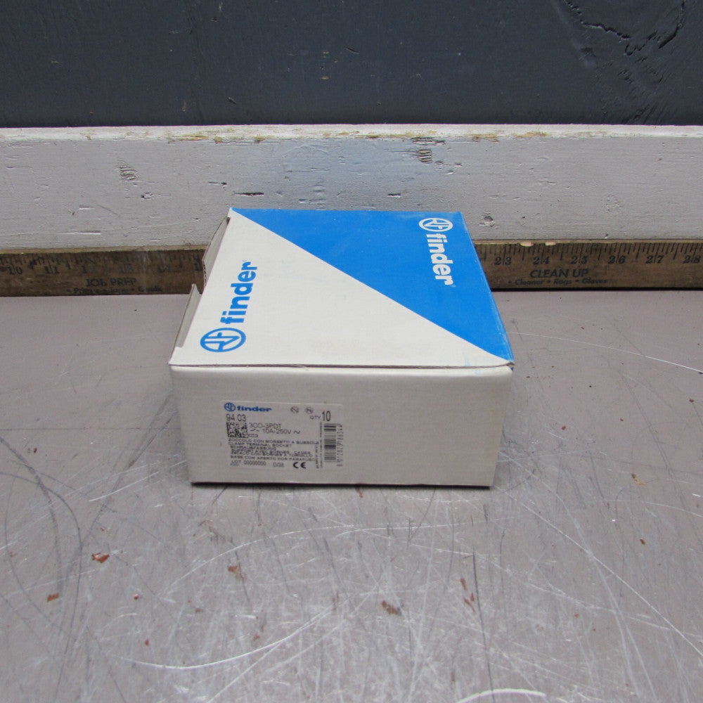 BOX OF 10 FINDER 94.03 CLAMP TERMINAL SOCKET,3CO-3PDT, 10AMP-250V, NIB! M/O!