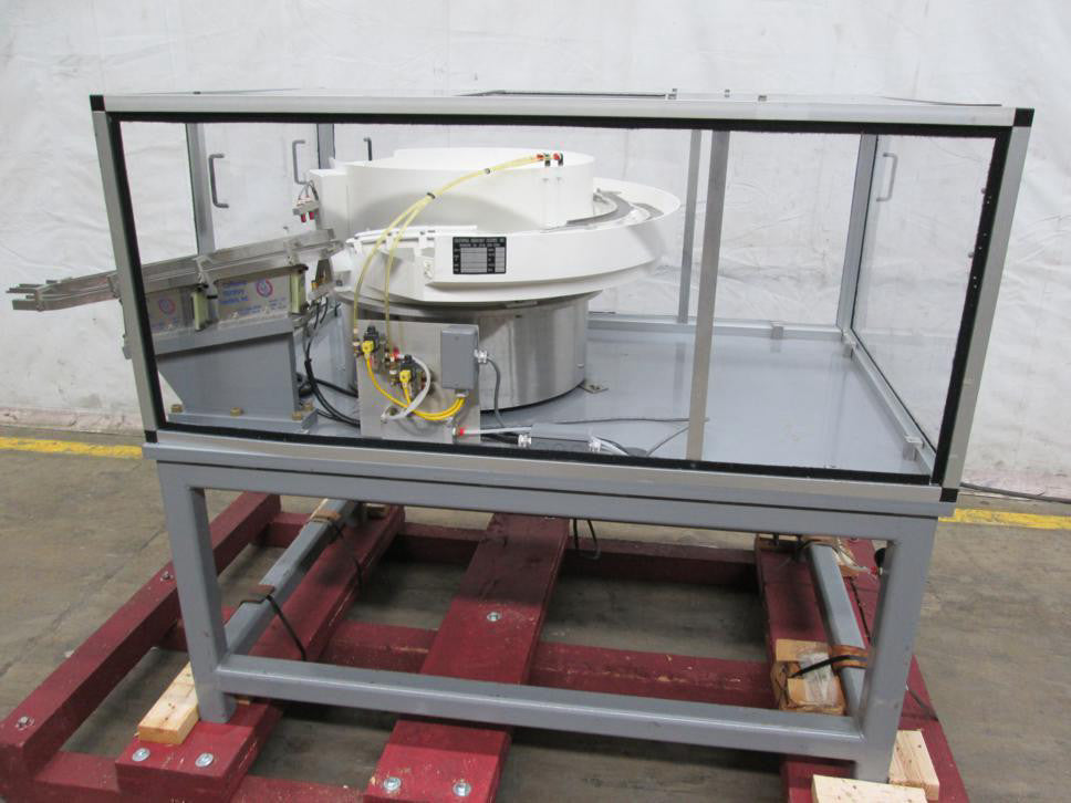 CALIFORNIA VIBRATORY BOWL FEEDER 21" DIA x 8" DEEP with Dual Lane w/ Steel Frame