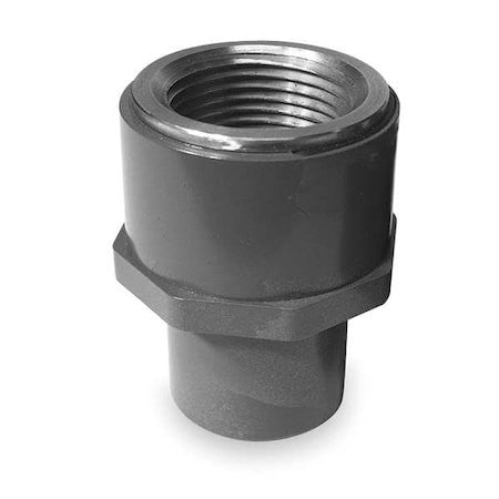 Zoro Select 878-007Br Pvc, Brass Transition Adapter, Fnpt X Spg, 3/4 In Pipe
