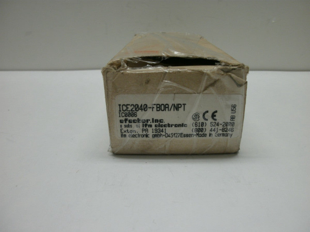 EFECTOR ICE2040-FB0A/NPT INDUCTIVE SENSOR 40mm NORMALLY OPEN/CLOSED NEW IN BOX