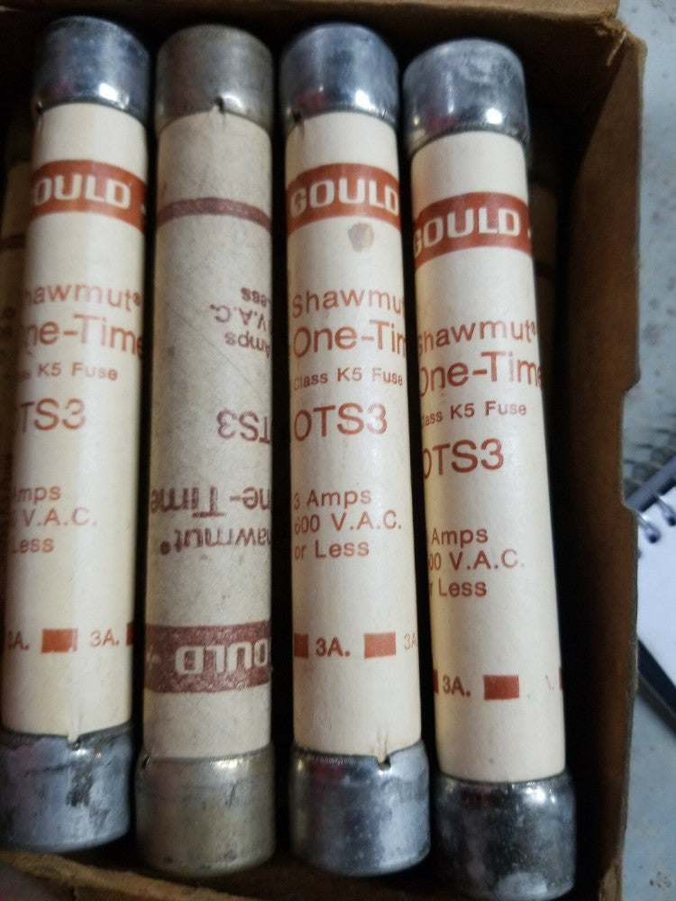 NEW OLD STOCK SHAWMUT OTS3 ONE TIME FUSE 3 AMP