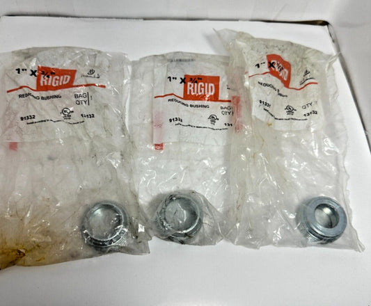 3pcs Halex Rigid 1" x 3/4" Reducing Bushing 91332 13132