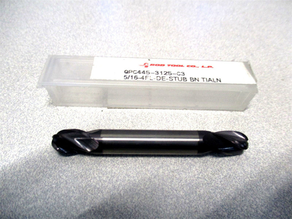 New (QPC445-3125-C3) 5/16 x 2 OAL 4-Flute Double End Stub End Mill