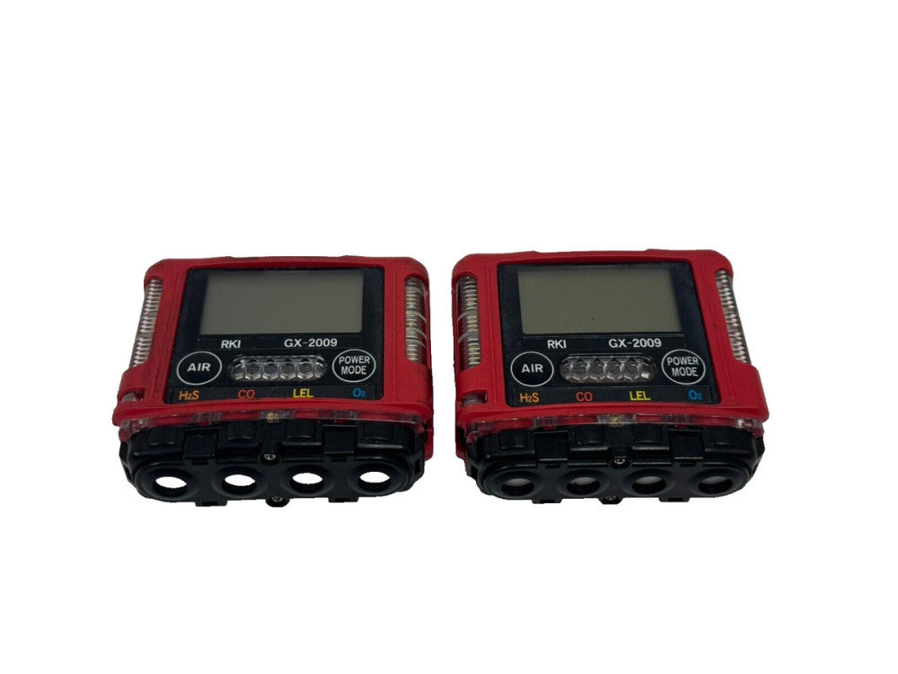 LOT OF 2 USED RKI GX-2009 MULTI GAS DETECTORS GX2009