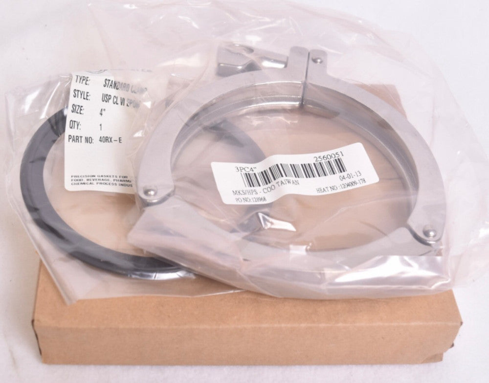 Stainless Tri-Clamp 3 Piece 4" Clamp & Newman Gasket 2560051 40RX-E