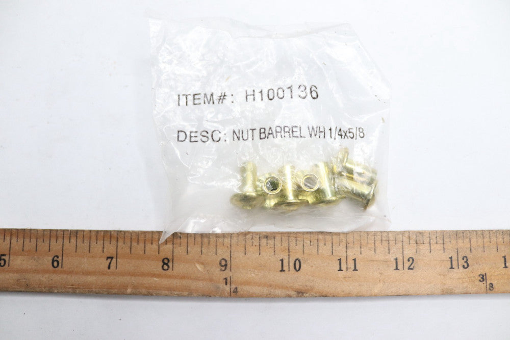 (7-Pk) Barrel Nut WH 1/4" x 5/8" H100136