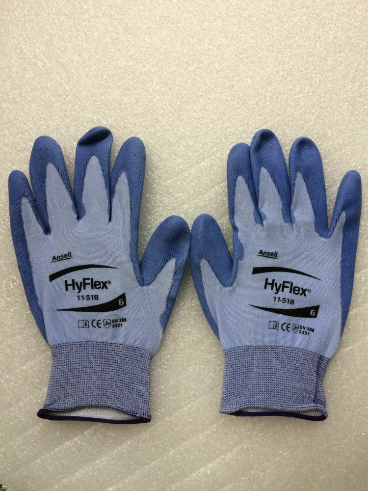 1 Pair Size 6 HyFlex 11-518 Nylon Lightweight Safety Glove mechanical Protection