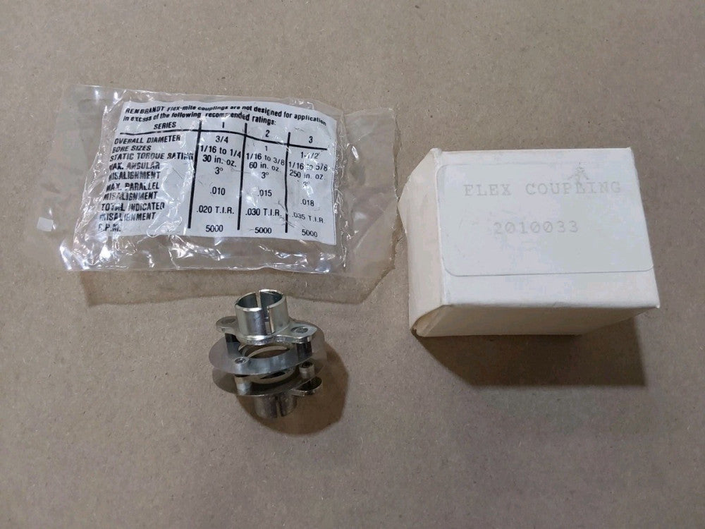 Rembrandt Flexible Coupling PN 2010033 set screw clamping