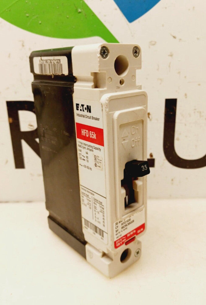EATON HFD1035 35 AMP CIRCUIT BREAKER SINGLE POLE 277 VAC 125 VDC 65KA