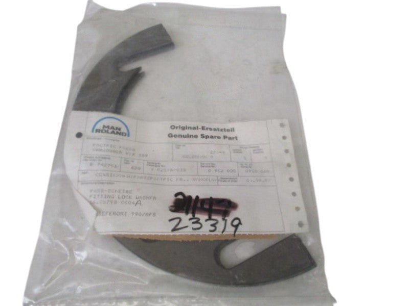 LOT OF 2 MANROLAND 16.25798-0004 FITTING LOCK WASHER NSNP IN A BAG