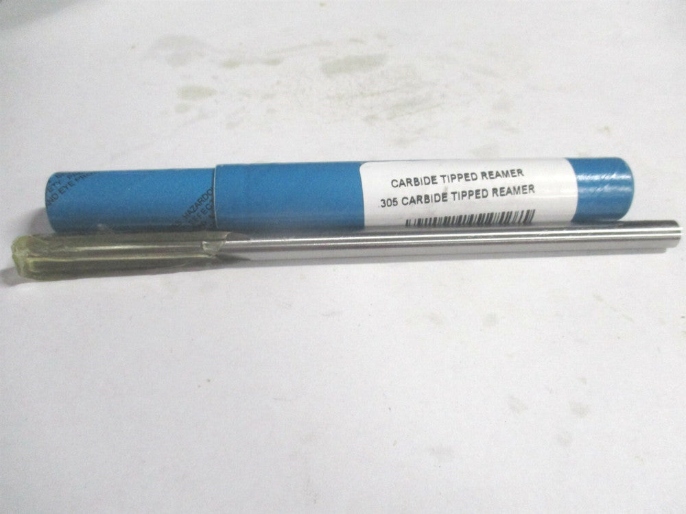 (2400.305) 0.305" Diam 4-Flute Straight Shank Carbide-Tipped Chucking Reamer 