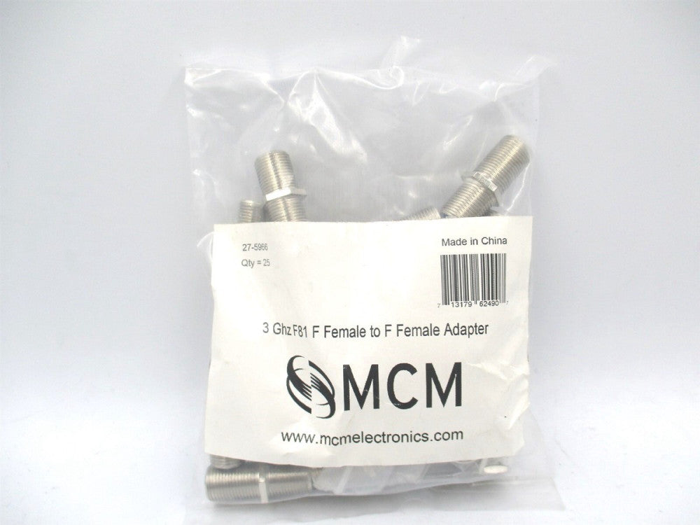 MCM Electronics (27-5966) F-Type Coaxial Coupler F to F Adapter - Lot of 25