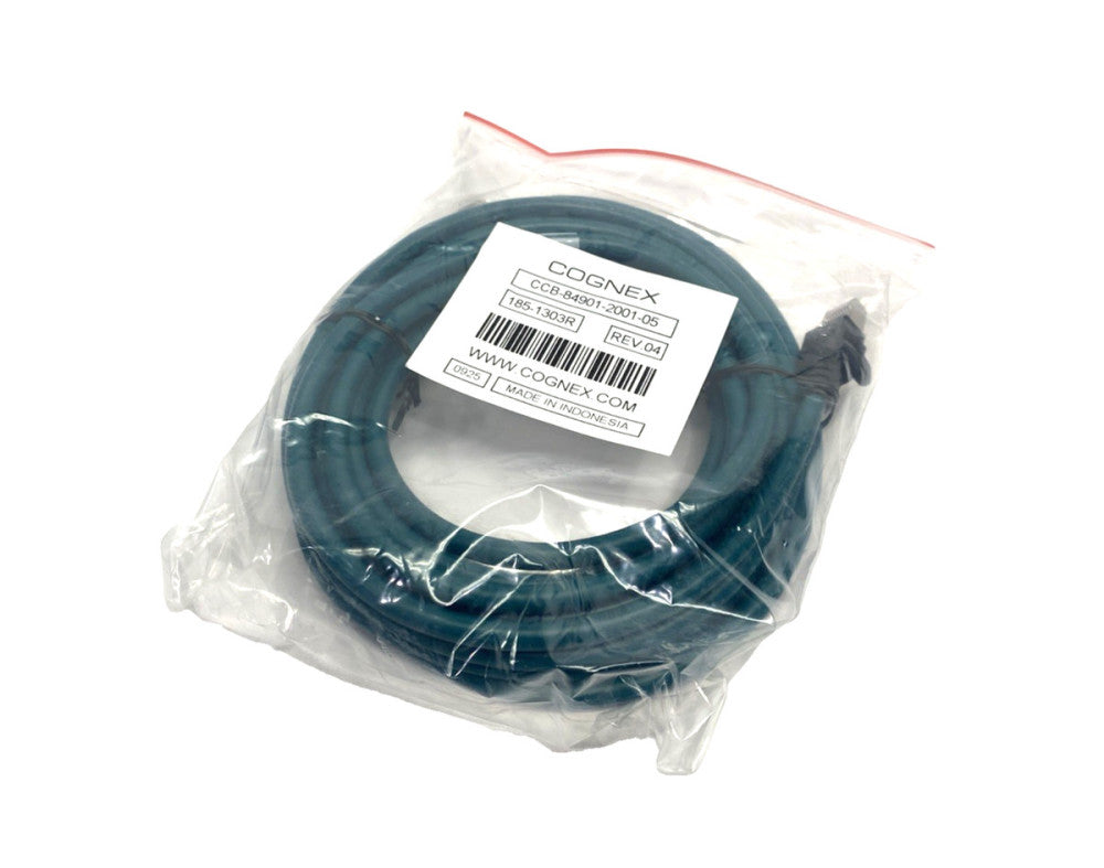 Cognex CCB-84901-2001-05 Rev. 04 Cordset M12 8-Pin Male To RJ45 5m 185-1303R