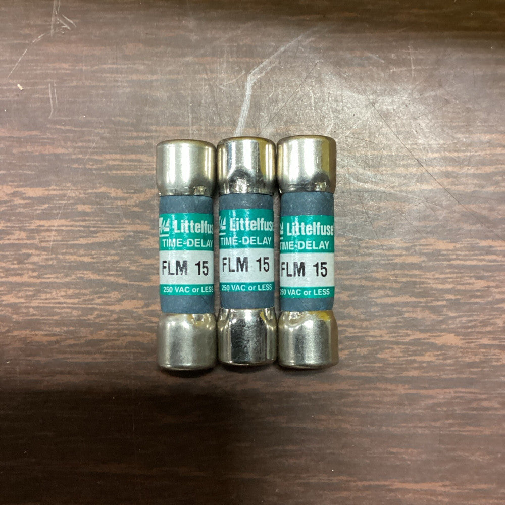 LOT OF 3 LITTELFUSE FLM15