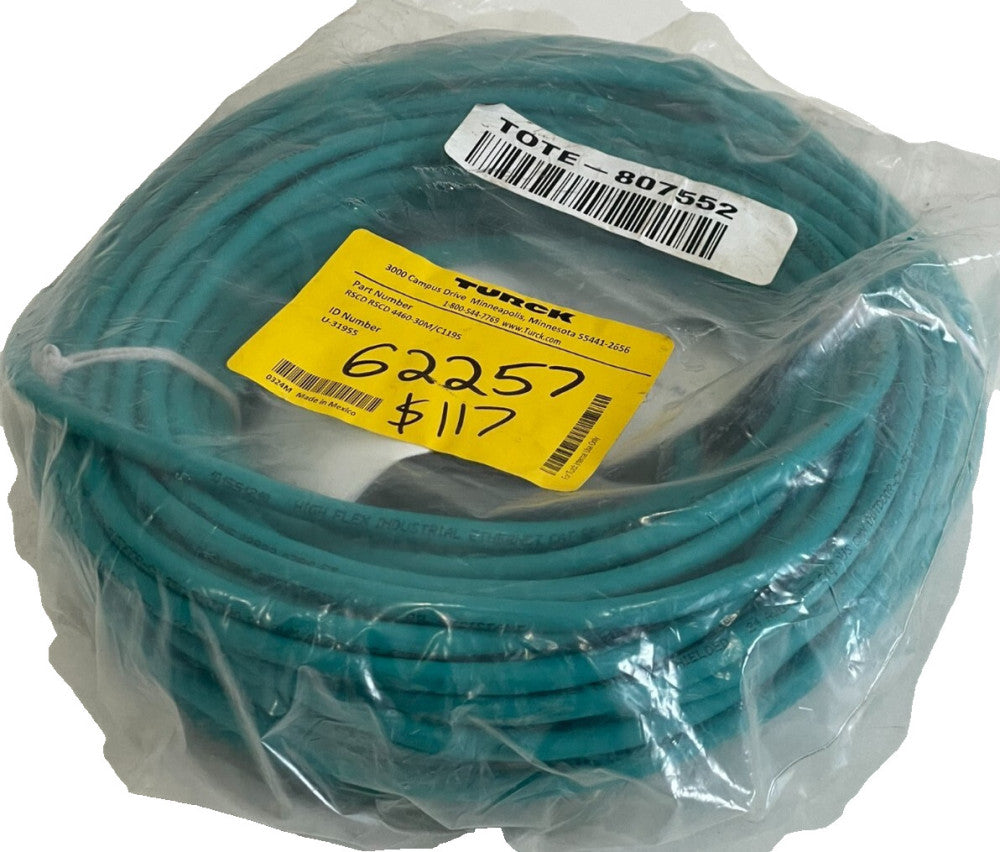 NEW TURCK RSCD RSCD 4460-30M/C1195 NEWTWORK CORDSET U-31955 RSCDRSCD446030MC1195