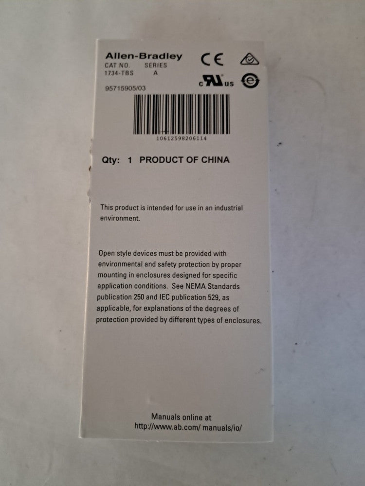 Allen Bradley 1734-TBS POINT I/O Module Terminal Base 1734 TBS US Ship