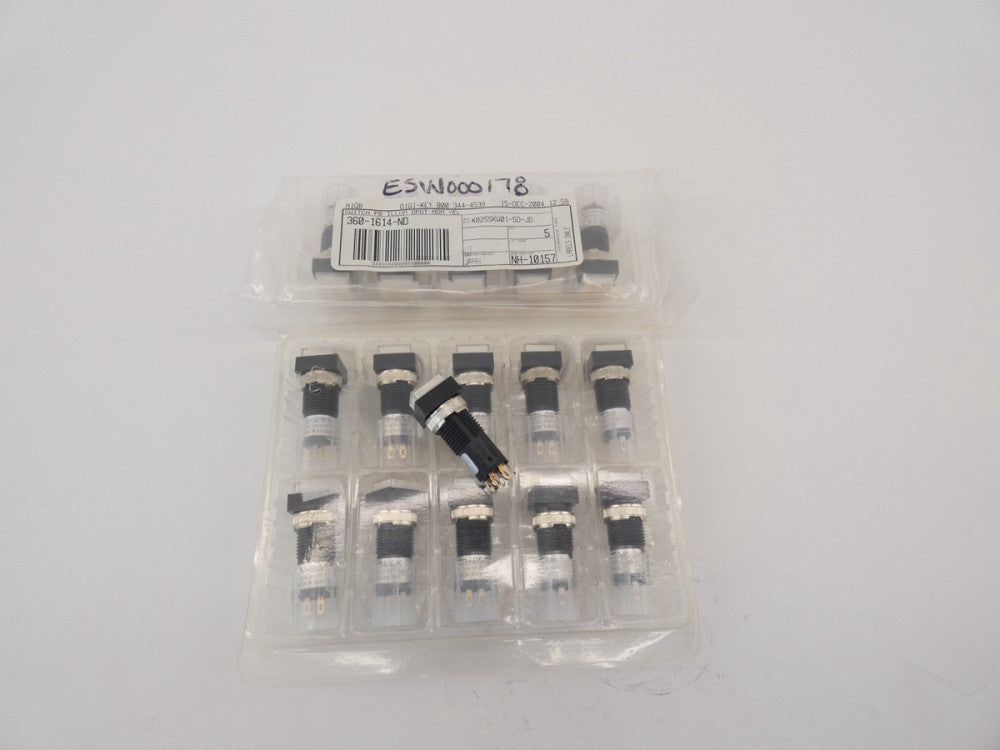 *Lot of 16* NKK KB25SKW01-5D-JD Orange Push Switch 1A 125V 250V - NEW Surplus!