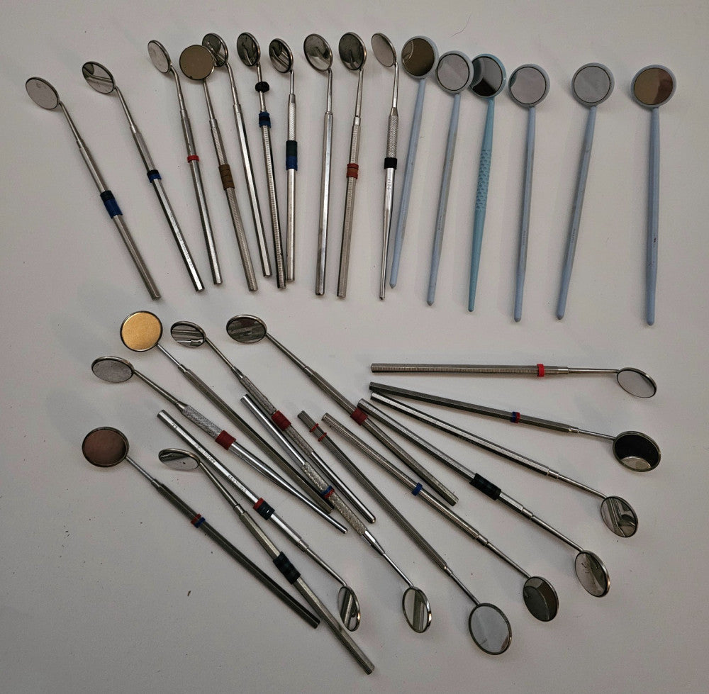 Lot of 30 Dental Mirrors Kerr, Argentina, USA, Precision, CC, Rugby...