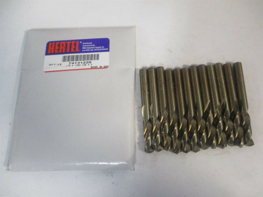(74131228) 0.281″ x 1-1/2" x 2-11/16" Spiral Cobalt Machine Drill Bit - Qty 12 