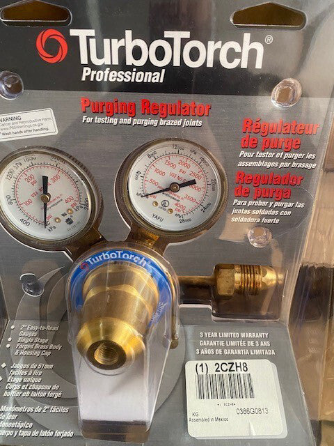 Turbotorch 0386-0813 Gas Regulator, Single Stage, Cga-580, 2 To 250 Psi (NEW)