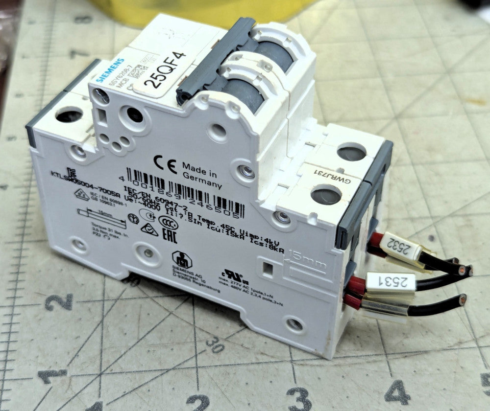 Siemens 5SY6208-7 Circuit Breaker, WORKING PULL [Z3B7]#26